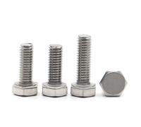 yaoqijie Vis à tête hexagonale externe filetage M3 M4 M5 M6 M8 M10 M12 boulon en acier inoxydable 304 DIN933 lasting(16mm,M4 10pcs)