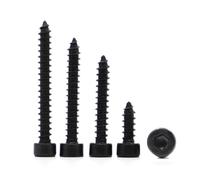 yaoqijie Vis autotaraudeuses à tête cylindrique six pans creux M2 .6 M3 .5 M4 M5 M6 en acier noir 8. / inoxydable 304 for haut-parleur lasting(8.8 Carbon Steel,20MM_M3.5 20PCS)