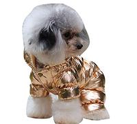 YAOTT Doudoune Imperméable Léger pour Chien Veste Manteau Chaud d'hiver Rembourré Matelassé pour Chien Pet Chiot Vêtements Epais pour Chien Petit d'or XS