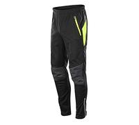 YAOTT Hommes Pantalons de Cyclisme Pantalon de Vélo Pantalon Polaire Imperméable et Coupe-Vent Noir Vert 3XL