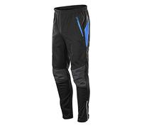 YAOTT Hommes Pantalons de Cyclisme Pantalon de Vélo Pantalon Polaire Imperméable et Coupe-Vent Noir Bleu L