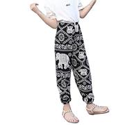 YAOTT Pantalons Sarouel d'été pour Enfants Aladin Ethnique Bohème Imprimé Fleur Harem Pantalon 2 150