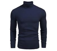 YAOTT Pulls Basique Homme Pull Chaud à Col Roulé,Slim Fit Pull à Col Roulé en Tricot Hiver Pullover à Manches Longues Uni Jumper Sweater Moulant Chandails Casual en Maille