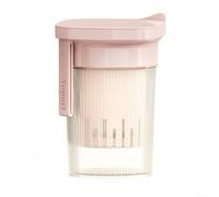Yaourt Passoire à Yaourt Grecque Maille Fine avec Couvercle Séparateur de Lactosérum Outil de Cuisine Beige Rose Bleu (Rose)