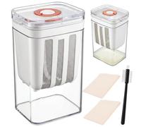 Yaourtière 1100 ml avec 80 filtres en acier inoxydable et chiffon en coton pour la fabrication de yaourt grec Labneh fromage café et thé avec brosse de nettoyage et couvercle avec affichage de l'heure