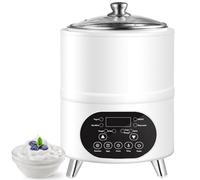 Yaourtière 12L, Machine À Glace Multifonction avec Chauffage À Température Constante À 360°, Fermentation Intelligente, Interface Visuelle Yaourtière Électrique pour Vinaigre de Fruits, Yaou white 8L