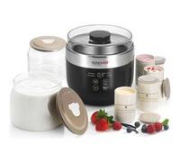Naturamix Yaourtière Voluptea - 4 pots 150 ml + 2 pots 1,5 L - 4 programmes - 20 W - Noir