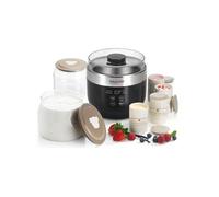 Naturamix Yaourtière Voluptea - 4 pots 150 ml + 2 pots 1,5 L - 4 programmes - 20 W - Noir