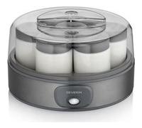 Severin Yaourtière JG 3510 - compacte 13 W, 7 pots en verre 150 ml, sans BPA, anthracite
