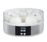 H. Koenig Yaourtière ELY70 – 7 pots (7×160 mL), programmable 15h, écran LCD, corps inox