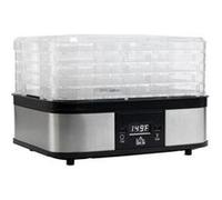 Yaourtière 8 pots inclus 180 ml 30 w - machine à yaourt électrique - timer, thermostat, affichage numérique - acier inox. Pp noir verre G