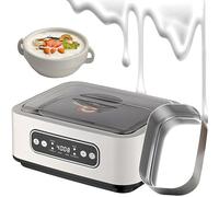 Yaourtière Automatique 1600 ML avec minuterie de 36 Heures, contrôle de la température, écran LED, Nettoyage Facile, pour des Desserts Frais et sains Without Cup