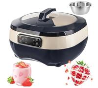 Yaourtière Automatique, Machine De Fermentation Intelligente De 8 Litres Avec Revêtement En Acier Inoxydable Et écran Lcd, Contrôle Réglable De La Température Et Du Temps, Pour Yaourt Grec/pain/blue