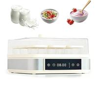 Yaourtière Automatique Multi-fonctions Électrique avec 9 Pots, Acier Inoxydable, Contrôle de Température, Conçue pour Le Yaourt Bio Maison