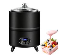 Yaourtière Automatique Multifonction Pour La Fermentation Du Natto Et Du Vin De Riz, Grande Capacité De 8 L/12 L, Température Constante À 360°, Minuterie 0-24 H, Température 25-80 °C(Black,12L)