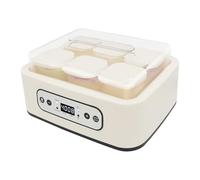 Yaourtière avec 6 pots de 250 ml, yaourt 25 W, température réglable de 21 à 48 °C et réglage de l'heure de 1 à 99 heures pour yaourt Natto vin de riz
