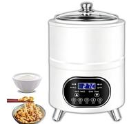 Yaourtière Électrique 8 L/12 L Avec Contrôle De Température. Acier Inoxydable 304. Température Constante À 360°. Minuterie : 0-24 H. Température : 25-80 °C. Convient Pour Le Yaourt Grec(White,8L)