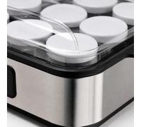 Yaourtière Électrique, 8 Pots | Boîtier En Acier Inoxydable, Yaourtière avec Couvercle Transparent, Électroménager, pour Préparation Repas