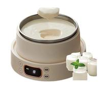 Yaourtière électrique Avec Contrôle De La Température Et Du Temps Réglable, Arrêt Automatique Et Température Constante, Acier Inoxydable, Avec Affichage Led, 1l Pour Fabriquer Du Yaourt/natto/vin