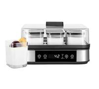 Yaourtière Électrique, Machine à Yaourt, Yaourtière Pratique et Compacte, avec Minuterie, Thermostat Réglable et Écran LED, avec 9 Pots en Verre de 170ml, sans BPA, 40 W
