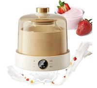 Yaourtière Électrique Multifonction, Yaourtière Automatique 1 L, 4 Modèles + Temps Réglable, Fermentation À 360°, Scellée Pour Conserver La Fraîcheur, Pour Yaourt, Natto, Kimchi,1L