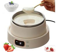 Yaourtière électrique portable, machine de fermentation multifonction, bol en acier inoxydable, affichage LED, minuterie et contrôle de la température pour yaourt, fromage, vin de fruits