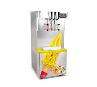 Yaourtière glacée Machine à crème glacée commerciale verticale corps Transparent, magasin de thé au lait dédié, cône doux et sucré 3 couleurs Machine à glace
