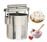 Yaourtière Grecque 2,5 L, Séparateur De Petit-lait En Acier Inoxydable, Réutilisable, Avec Sac Filtrant Et Poignée Ergonomique, Idéale Pour La Fabrication De Fromage Maison, De Fruits Et De Miel.