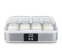 H.KOENIG Yaourtière 12 pots ELY120, Capacité 12 x 160 ml, Programmable, Ecran LCD, Corps en Acier Inoxydable, Sans BPA, Compatible au lave vaisselle, Arrêt Automatique, Puissance 21,5 Watts