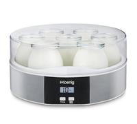 H. Koenig Yaourtière ELY70 – 7 pots (7×160 mL), programmable 15h, écran LCD, corps inox