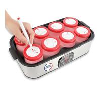 Yaourtière Inox Améliorée Compacte. 84 Recettes et Notice française. Couvercle hermétique avec Etiquette et Marqueur Inclus. 8