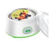 Yaourtière, Machine À Yaourt, avec Récipient Intérieur en Acier Inoxydable de 1 L, Facile À Nettoyer, pour Des Aliments Fermentés Faits Maison et Sains(Green)