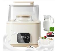 Yaourtière, machine de fermentation multifonctionnelle avec 5 programmes prédéfinis pour yaourt fait maison, vin de riz et vinaigre de fruits, panneau tactile LED