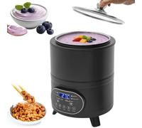 Yaourtière multifonctionnelle commerciale, avec minuterie 0-24h, 6programmes prédéfinis, for yaourt grec, natto et vin de riz faits maison(Black,12L)