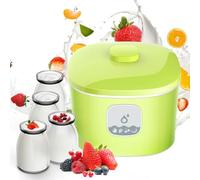 Yaourtière probiotique avec contrôle du temps et de la température réglables, machine à yaourt numérique automatique avec pot intérieur en acier inoxydable 304 de 1, L et 4 tas green Mechanical model