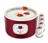 Yaourtière, Yaourtière Automatique 15 W avec 4 Pots en Verre Réutilisables, Doublure en Acier Inoxydable de 1000 Ml, pour la Maison