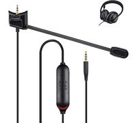 Yaowangan QC45 boom microphone câble pour Bose QuietComfort 45 Bluetooth casque antibruit sans fil micro avec interrupteur muet pour PS4 PS5 Xbox One Series X S contrôleur PC (noir 110cm/40 pouces)