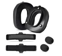 Yaowanguan A50 Gen 4 Mod Kit - Oreillettes de Rechange Bandeaux pour Astro Gaming A50 Casque sans Fil Gen 4, Mousse de Microphone, Coussinets d'oreille/Tasses Accessories(Protéine Noire+Velours)