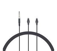 Yaowanguan Câble avec adaptateur 6,35mm Compatible avec les écouteurs Sennheiser HD650 HD600 HD660s HD580,fil de cordon de câble audio noir de remplacement de 2 m/6,6 pieds
