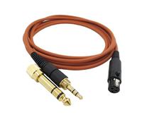 Yaowanguan Câble Fil pour AKG Q701 K712 K702 K271S K240S K240MK K181 K141 K171 K371 Casque,Câble Audio de Remplacement avec Adaptateur 6.35mm,2m/6.6ft,Orange