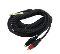 Yaowanguan câble spiralé compatible avec Sennheiser HD650 HD600 HD660s HD580 HD58X, fil audio de remplacement avec adaptateur 6,35mm,extension jusqu'à 5m/16,4pieds