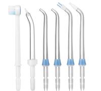 Yaowanguan Embouts de Jet de Rechange 6 Pièces pour Waterpik WP-100/WP-250/WP-450/WP-560/WP-660/WP-811/WP-861W/WP-900/WP-940/WP-950(Buse Standard,Buse Brosse,Parodontale,Bleu Plaque,Orthodontique)