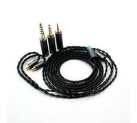 Yaowanguan MMCX Symétrique Câble avec Adaptateur 4.4mm,2.5mm,3.5mm pour Sennheiser IE200 IE300 IE600 IE900 Écouteurs,IE200/300/600/900 3 en 1 Remplacement Casque Amélioration Fil(Noir)