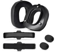 Yaowanguan Oreillettes Mod Kit pour Logitech G Casque de Jeu sans Fil Astro A50 Gen 4,A50 Gen 5,A50 X,Oreillettes Rechange Bandeaux Mousse Coussinets pour A50 Gen 4/Gen 5/A50 X(Cuir Protéiné+Velours)