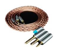 Yaowanguan Symétrique Câble avec adaptateur 4.4mm,2.5mm,3.5mm pour HIFIMAN HE400/HE400I/Sundara/Ananda/HE1000se/HE6se,Double 3.5mm 3 en 1 Cuivre 6N Remplacement Amélioration Fil,Cuivre