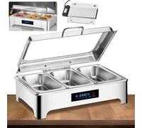 YAOYAOO Chafing Dish Electrique, 9L Professionnels Chafing Dish Buffet Chauffant, Acier Inoxydable Chauffe Plat Buffet Électrique, Marmite Chauffante Buffet Electrique pour Hôtels, Rstaurants (1/3)