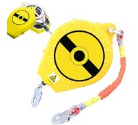 YAOYAOO Dispositif Anti Chute a Rappel Automatique, Stop Chute Harnais 3-20m, Harnais Anti Chute Professionnel Toiture avec Certifié CE pour Travaux en Haute Altitude(Jaune,10m)