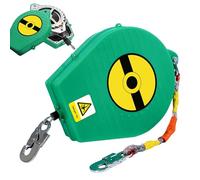 YAOYAOO Dispositif Anti Chute a Rappel Automatique, Stop Chute Harnais 3-20m, Harnais Anti Chute Professionnel Toiture avec Certifié CE pour Travaux en Haute Altitude(Vert,7m)