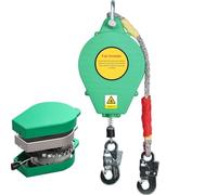 YAOYAOO Dispositif Anti Chute Retractable 3-20m, Stop Chute à Rappel Automatique, Portable Kit Anti Chute Retractable pour Travaux sur Toit et Aériens, Capacité de Charge : 150 kg(Vert,15m)