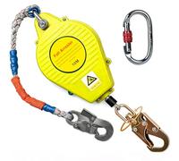 YAOYAOO Dispositif Antichute à Rappel Automatique 10m pour Toiture (Jaune)